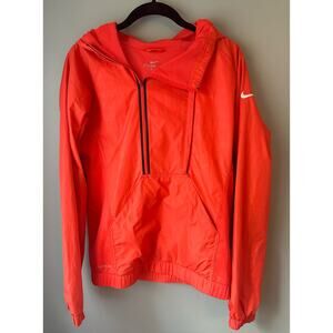 Nike Women’s Storm-Fit Pull-over Half zip Kangaroo Pocket Bright Wind Breaker